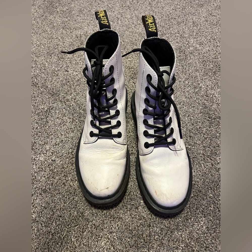 White, doc martens, size women’s 8